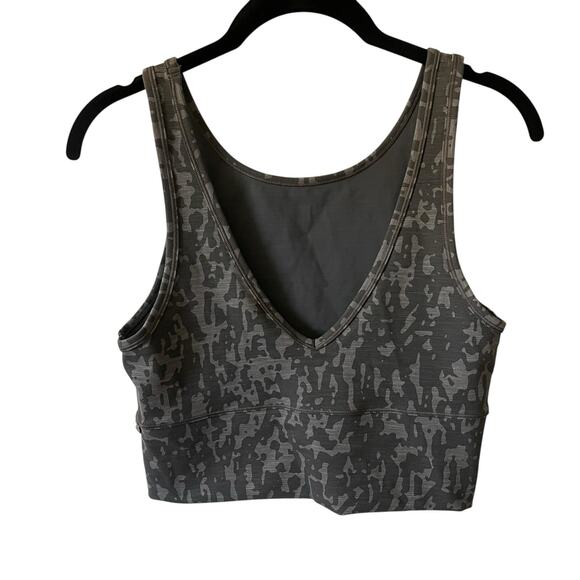 Lululemon 8 Power Pivot Tank Tough Top V Back Tight Fit Cropped T Gray - Picture 4 of 7